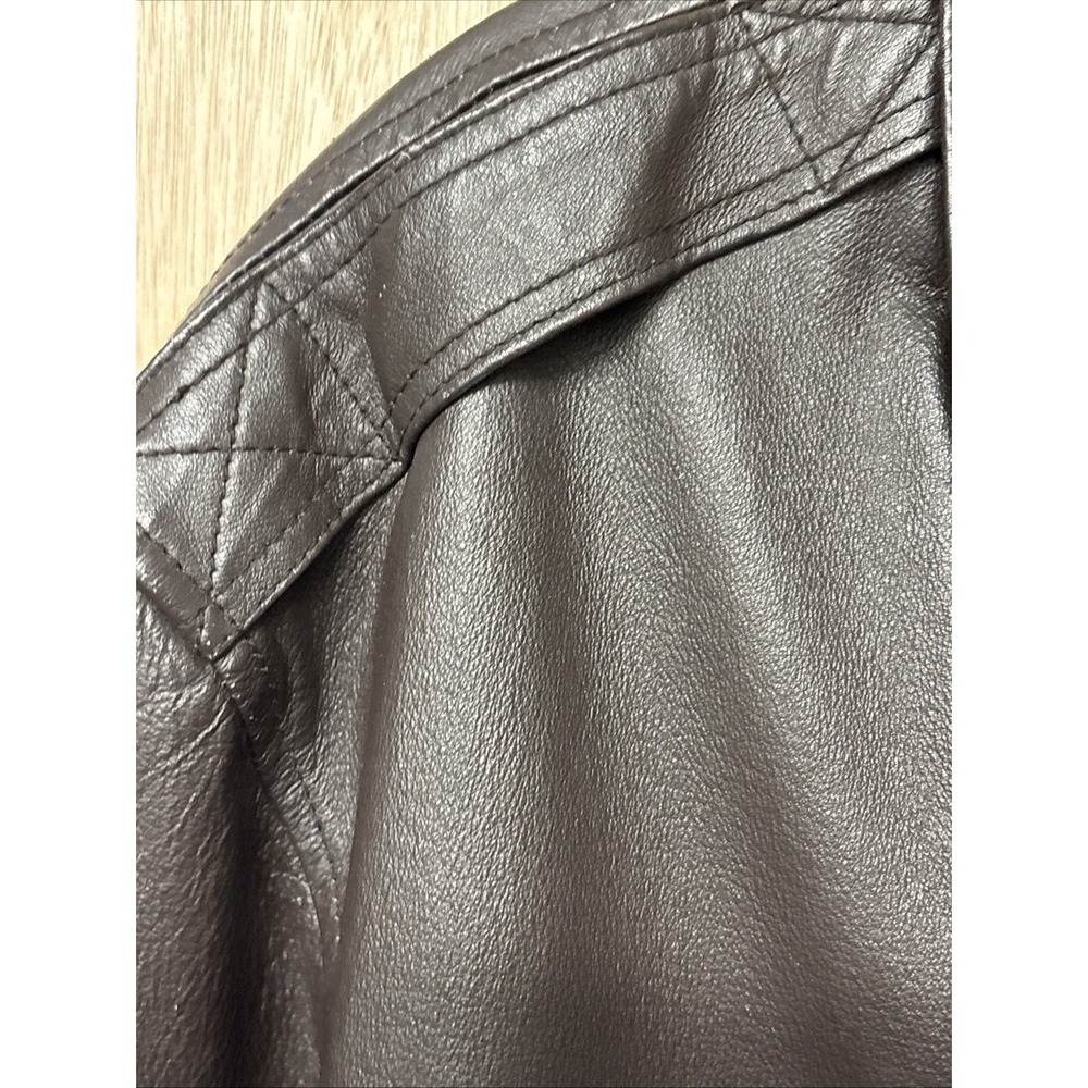 Airborne Leathers Air Force A-2 Flight Jacket Mens Medium Brown Leather Bomber - Picture 7 of 7